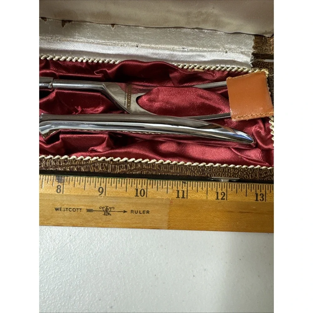 VINTAGE DUREX SOLINGEN GERMANY 2 PIECE STAINLESS CARVING SET‎
